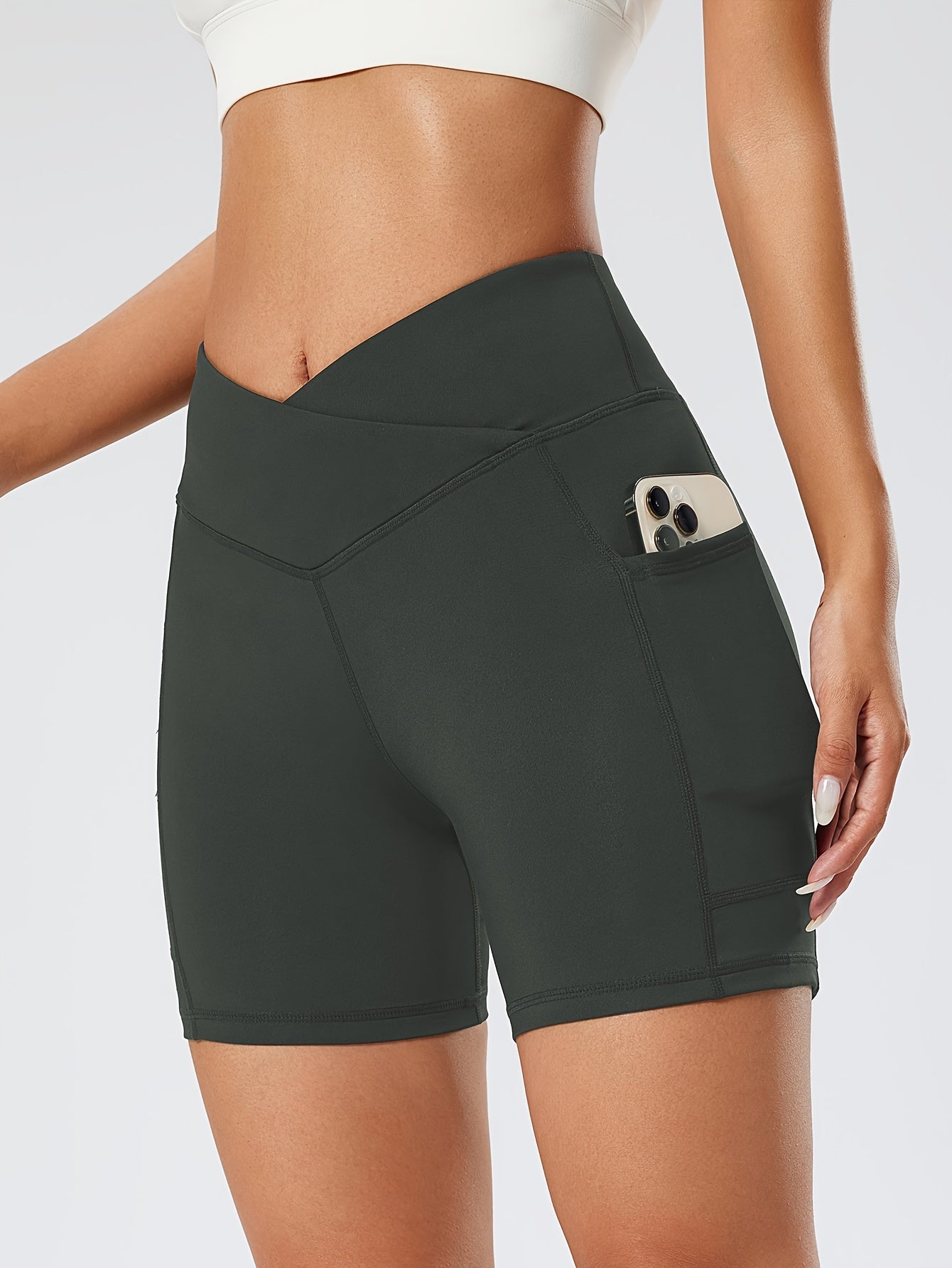 Nala: High-Waist Tummy Control Shorts with Pockets