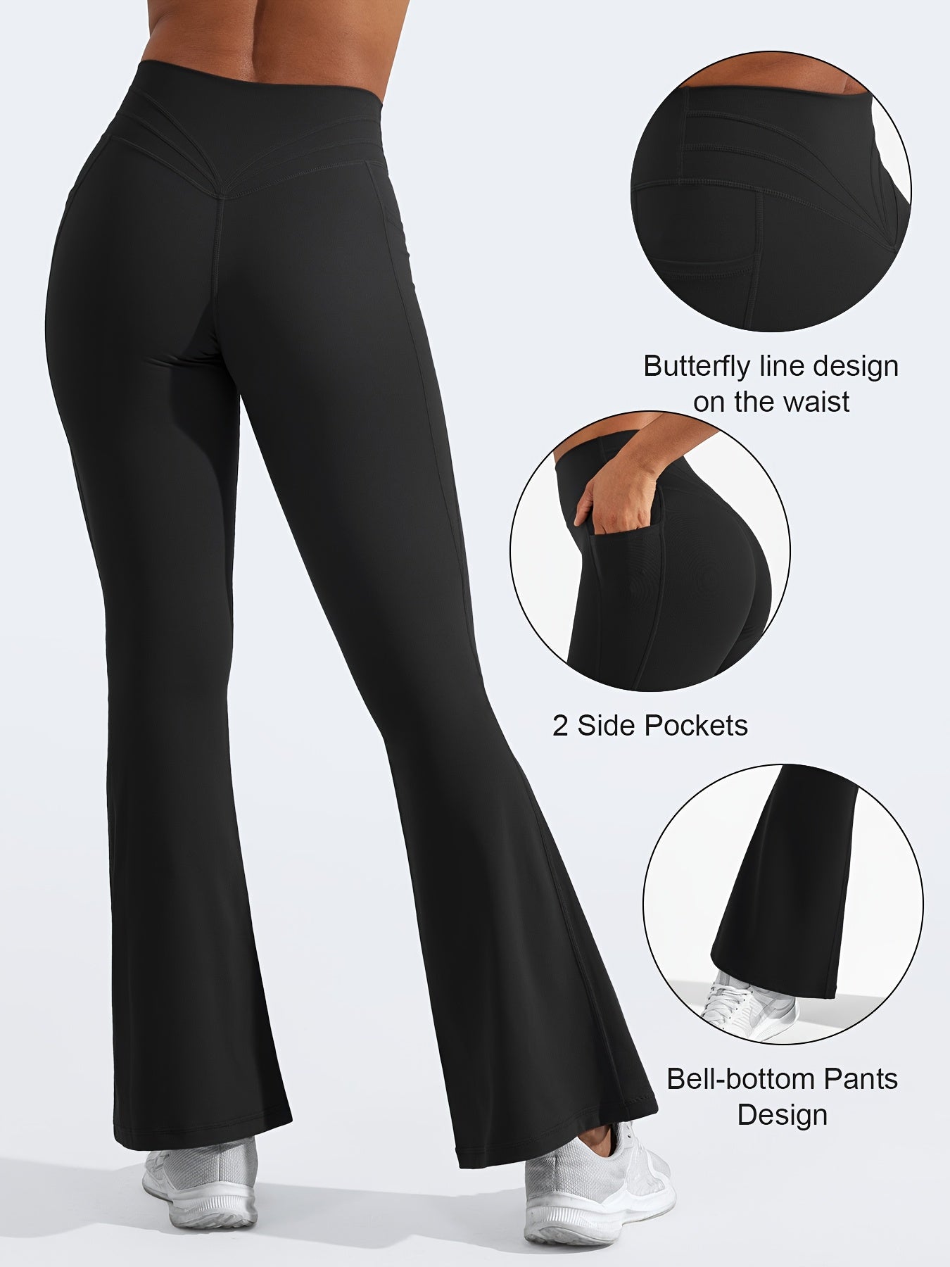 Carina: High Waist Flare Leggings