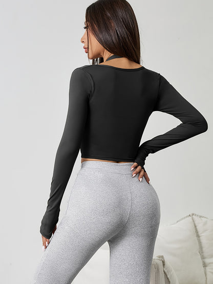 Jessie: Long Sleeve Top with Built-in Bra