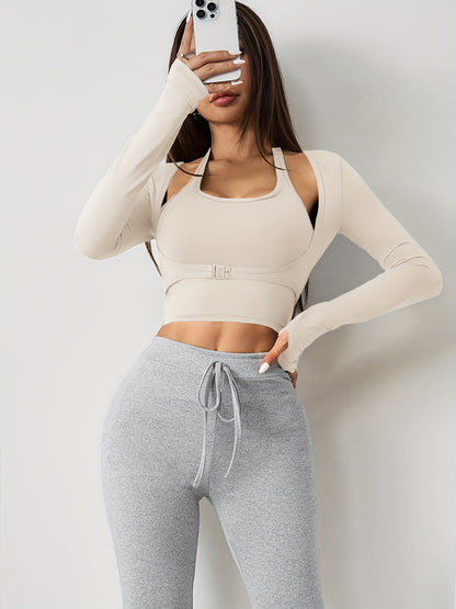 Jessie: Long Sleeve Top with Built-in Bra