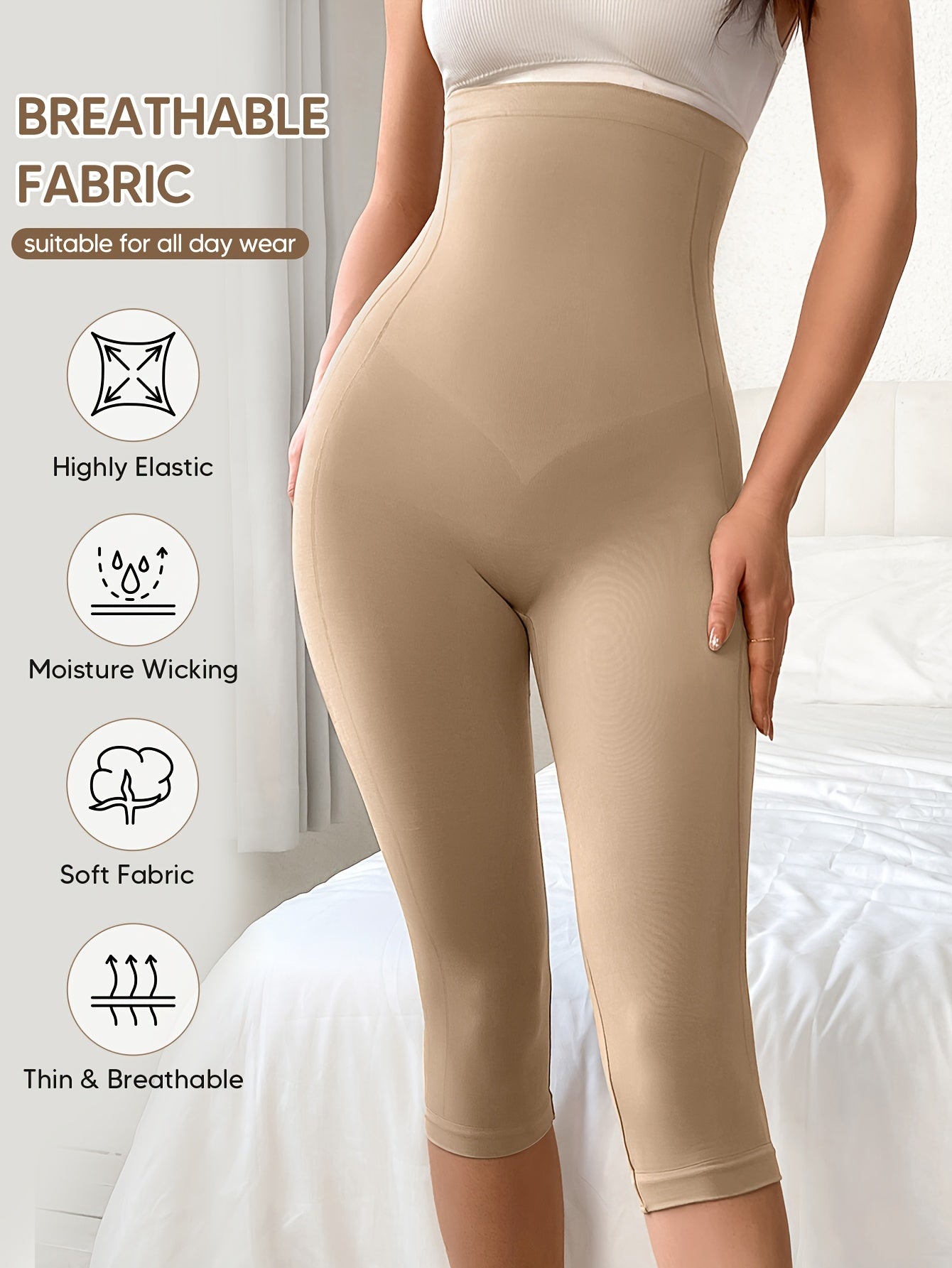 Liora: Tummy Control & Butt Lifting High-Waist Shaping Capri Pants