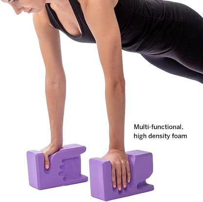 Hand Shaped Yoga Block Set (Reduce Wrist Pain)